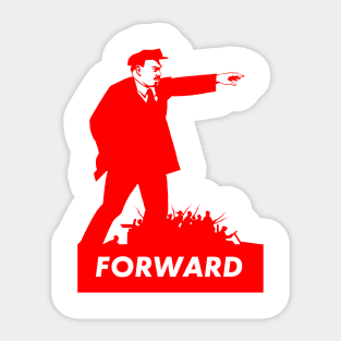 "Forward" Lenin Illustration Sticker